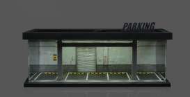 diorama Accessoires - Parking lot with light grey - 1:64 - Black Box Diorama - MO960116 - MO960116 | Toms Modelautos