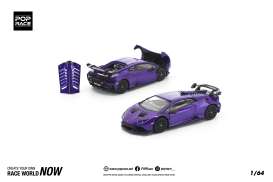Lamborghini  - Huracan STO purple - 1:64 - Pop Race Limited - PR640362 - PR640362 | Toms Modelautos
