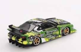 Nissan  - Silvia S15 2024 green/yellow - 1:64 - Mini GT - 00823BL - MGT00823BL | Toms Modelautos