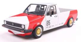 Volkswagen  - Caddy MK1 1982 red/white - 1:18 - Solido - 1803512 - soli1803512 | Toms Modelautos