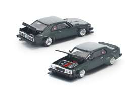 Nissan  - Skyline C210 dark green - 1:64 - Pop Race Limited - PR640345 - PR640345 | Toms Modelautos