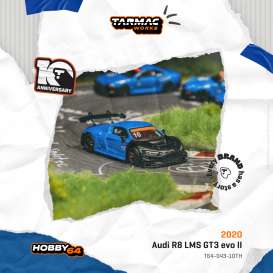 Audi  - R8 LMS GT3 Evo II black/blue - 1:64 - Tarmac - T64-043-10TH - TC-T64-043-10TH | Toms Modelautos