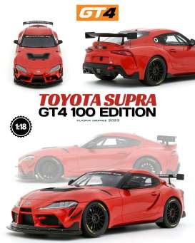 Toyota  - Supra GT4 2023 orange - 1:18 - OttOmobile Miniatures - OT1123 - otto1123 | Toms Modelautos