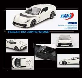 Ferrari  - 812 Competitizone 2024 white - 1:64 - BBR - BBRFER64010 - BBRFER64010 | Toms Modelautos