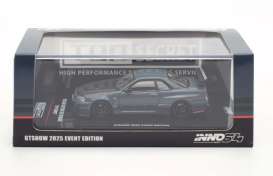 Nissan  - Skyline Top Secret R34 grey - 1:64 - Inno Models - IN64-R34TS-GTSHOW25 - in64-R34TS-GTSHOW25 | Toms Modelautos
