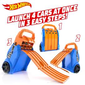 Hotwheels Car Cases  - Multi Launcher Case blue/orange - 1:64 - Hotwheels - HWCC14 - hwmvHWCC14 | Toms Modelautos