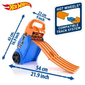 Hotwheels Car Cases  - Multi Launcher Case blue/orange - 1:64 - Hotwheels - HWCC14 - hwmvHWCC14 | Toms Modelautos