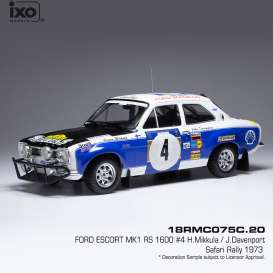 Ford  - Escort 1973 white/blue - 1:18 - Ixo America - rmc075C - ixo18rmc075C | Toms Modelautos