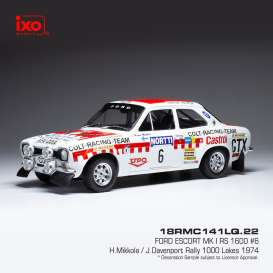 Ford  - Escort MK II RS 1974 white/red - 1:18 - Ixo America - rmc141 - ixo18rmc141LQ | Toms Modelautos