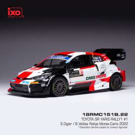 Toyota  - GR Yaris 2022 white/red/black - 1:18 - Ixo America - RMC151B - ixo18RMC151B | Toms Modelautos