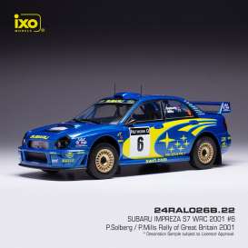 Subaru  - Impreza 2018 blue/yellow - 1:24 - Ixo America - 24RAL026B2 - ixo24RAL026B2 | Toms Modelautos