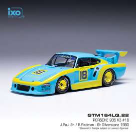 Porsche  - 935 1980 blue/yellow - 1:43 - Ixo America - GTM164LQ22 - ixoGTM164LQ22 | Toms Modelautos