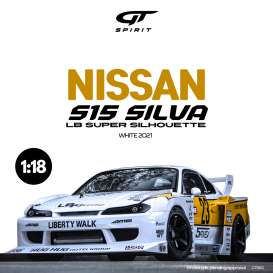 Nissan  - S15 Silva 2021 white - 1:18 - GT Spirit - GT560 - GT560 | Toms Modelautos