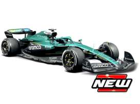 Aston Martin  - AMR 25 2025 black/silver/turquoise - 1:24 - Bburago - 18-28070S - bura28070S | Toms Modelautos