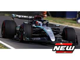 Mercedes Benz AMG - W16 2025 silver/black/turquoise - 1:64 - Bburago - 58002A - bura58002A | Toms Modelautos