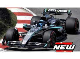 Mercedes Benz AMG - W16 2025 silver/black/turquoise - 1:64 - Bburago - 58002R - bura58002R | Toms Modelautos