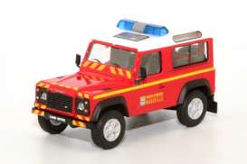 Land Rover  - Defender red/yellow - 1:43 - Oliex - OLIEX55240BMPM - OLIEX55240BMPM | Toms Modelautos