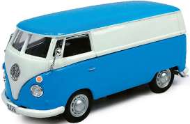 Volkswagen  - T1 Van Samba blue - 1:43 - Oliex - OLIEX60358 - OLIEX60358 | Toms Modelautos