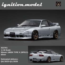 Nissan  - 180SX silver - 1:18 - Ignition - IG3761 - IG3761 | Toms Modelautos