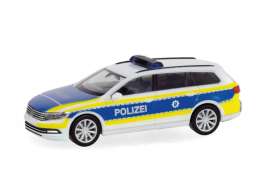 Volkswagen  - Passat Variant white/blue/yellow - 1:87 - Herpa - H098465 - herpa098465 | Toms Modelautos