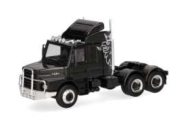 Scania  - Hauber/Torpedo 142 3a. (6x4), black - 1:87 - Herpa - H319416 - herpa319416 | Toms Modelautos