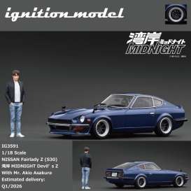 Nissan  - Fairlady Z (S30) blue silver/gray - 1:18 - Ignition - IG3591 - IG3591 | Toms Modelautos