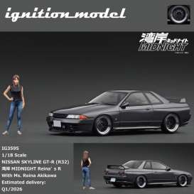 Nissan  - Skyline GT-R (R32) gun metallic - 1:18 - Ignition - IG3595 - IG3595 | Toms Modelautos