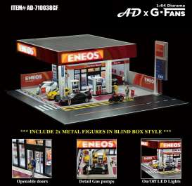 diorama Accessoires - Japan Gas Station  various - 1:64 - American Diorama - 710038GF - AD710038GF | Toms Modelautos