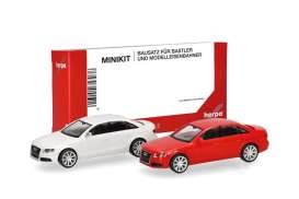 Audi  - A4 Limo red/white - 1:87 - Herpa - H014144 - herpa014144 | Toms Modelautos