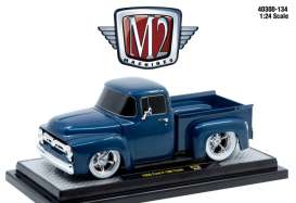 Ford  - F-100 Truck 1956 blue - 1:24 - M2 Machines - 40300-134A - M2-40300-134A | Toms Modelautos