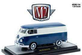 Volkswagen  - Delivery Van 1960 blue/white - 1:24 - M2 Machines - 40300-134B - M2-40300-134B | Toms Modelautos