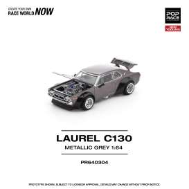 Nissan  - Laurel C130 grey - 1:64 - Pop Race Limited - PR640304 - PR640304 | Toms Modelautos