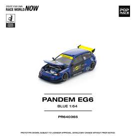 Honda  - Civic EG6 blue/black - 1:64 - Pop Race Limited - PR640365 - PR640365 | Toms Modelautos