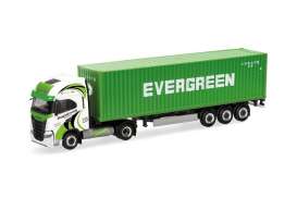 Iveco  - S-Way white/green - 1:87 - Herpa - H319942 - herpa319942 | Toms Modelautos