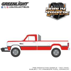 Dodge  - Ram D350 1993 red/white - 1:64 - GreenLight - 46170C - gl46170C | Toms Modelautos