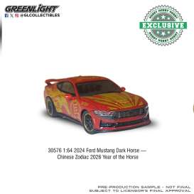 Ford  - Mustang  2024 red - 1:64 - GreenLight - 30576 - gl30576 | Toms Modelautos