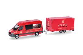 Mercedes Benz  - Sprinter 2018 red - 1:87 - Herpa - 098618 - herpa098618 | Toms Modelautos