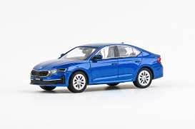 Skoda  - Octavia IV FL 2024 blue race - 1:43 - Abrex - 143AB-048KD - ab143AB-048KD | Toms Modelautos