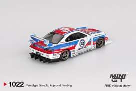 Nissan  - Silvia 2025 white/red/blue - 1:64 - Mini GT - 01022BL - MGT01022BL | Toms Modelautos