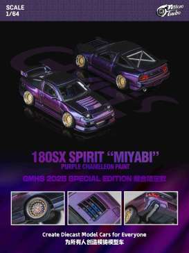 Nissan  - 180SX MIYABI  purple - 1:64 - Microturbo - MT6407A5 - MT6407A5 | Toms Modelautos