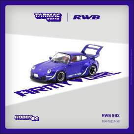 Porsche  - RWB 993 purple - 1:64 - Tarmac - T64-TL017-AG - TC-T64-TL017-AG | Toms Modelautos
