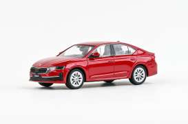 Skoda  - Octavia IV FL 2024 red - 1:43 - Abrex - 143AB-048JF - ab143AB-048JF | Toms Modelautos