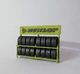 Accessoires diorama - Shelf with Dunlop Tires  - 1:43 - Cartrix - CTA43001A - CTA43001A | Toms Modelautos