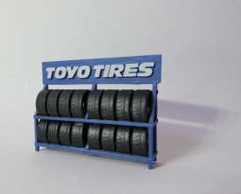 Accessoires diorama - Shelf with Toyo Tires  - 1:43 - Cartrix - CTA43001B - CTA43001B | Tom's Modelauto's