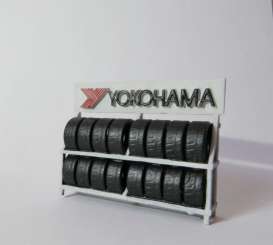 Accessoires diorama - Shelf with Yokohama Tires  - 1:43 - Cartrix - CTA43001C - CTA43001C | Toms Modelautos