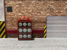 Accessoires diorama - Wardrobe with brake discs red - 1:43 - Cartrix - CTA43002A - CTA43002A | Toms Modelautos