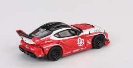 Toyota  - GR Supra 2025 red/white - 1:64 - Mini GT - 01103L - MGT01103Lhd | Toms Modelautos