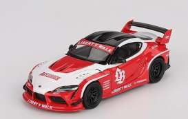 Toyota  - GR Supra 2025 red/white - 1:64 - Mini GT - 01103BL - MGT01103BL | Toms Modelautos
