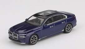 BMW  - I7 2022 blue - 1:64 - Mini GT - 01111BL - MGT01111BL | Toms Modelautos