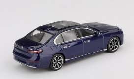 BMW  - I7 2022 blue - 1:64 - Mini GT - 01111Lhd - MGT01111Lhd | Toms Modelautos
